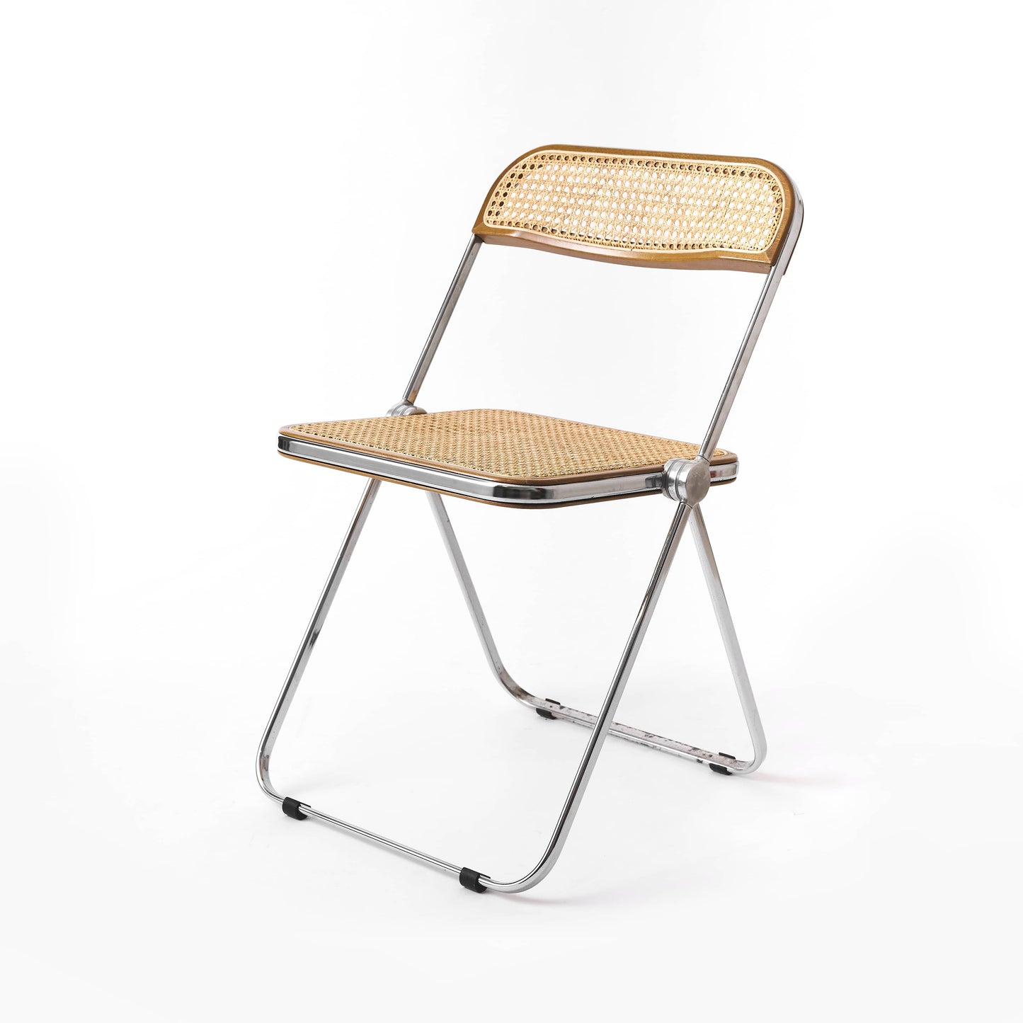 SOU Services|Rental Chair : Anonima Castelli Plia Chair Chrome Rattan by ANONIMA CASTELLI
